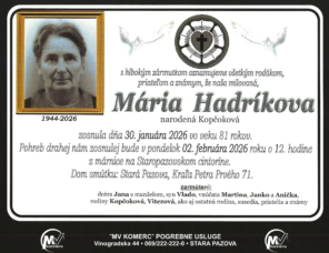 smrtovnica Marija Hadrik 10+3