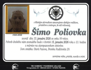 smrtovnica Šimo Poliovka 10+1