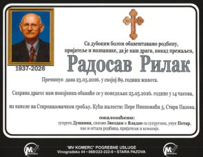 smrtovnica Radosav Rilak 10+1