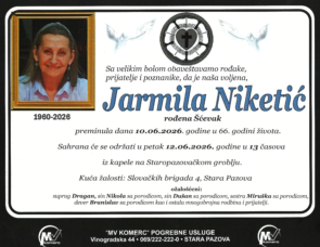 umrlica Jarmila Niketić sajt