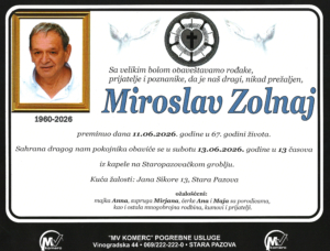umrlica Miroslav Zolnaj sajt